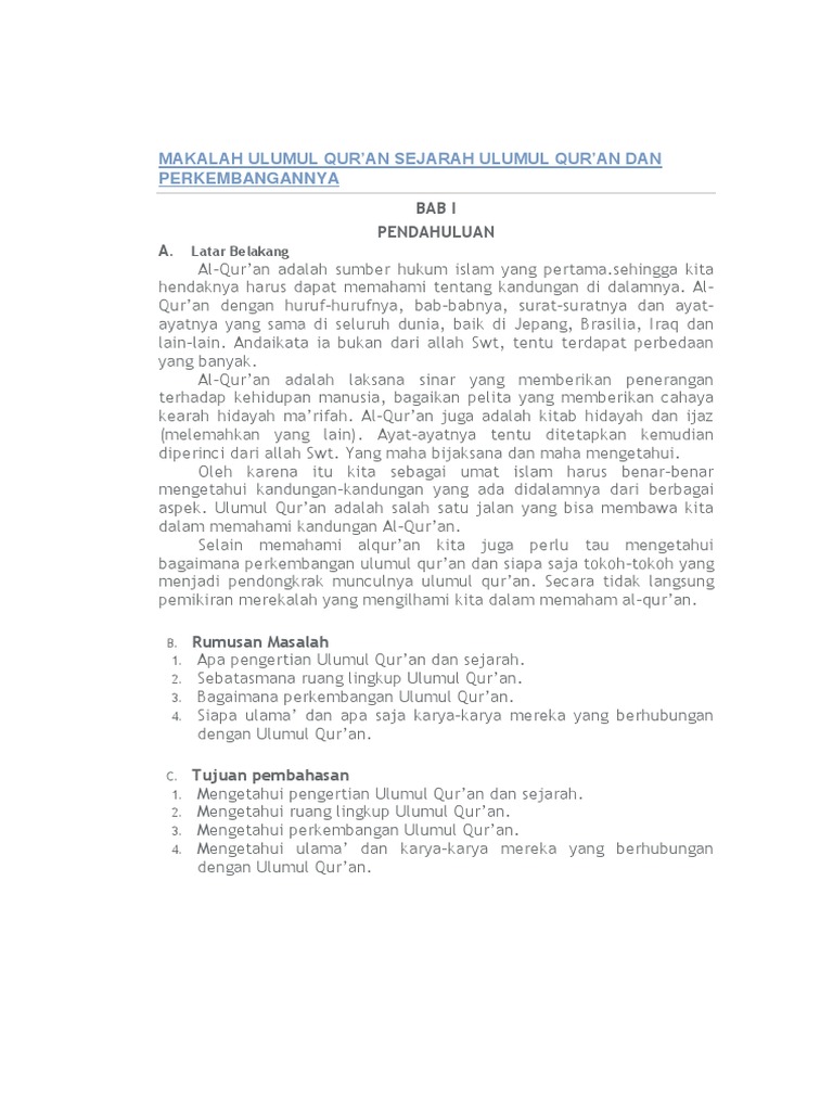 Makalah Ulumul Qur