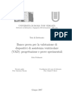 Fabio Piedimonte: tesi di dottorato. Banco prova per la valutazione di dispositivi di assistenza ventricolare (VAD): progettazione e prove sperimentali