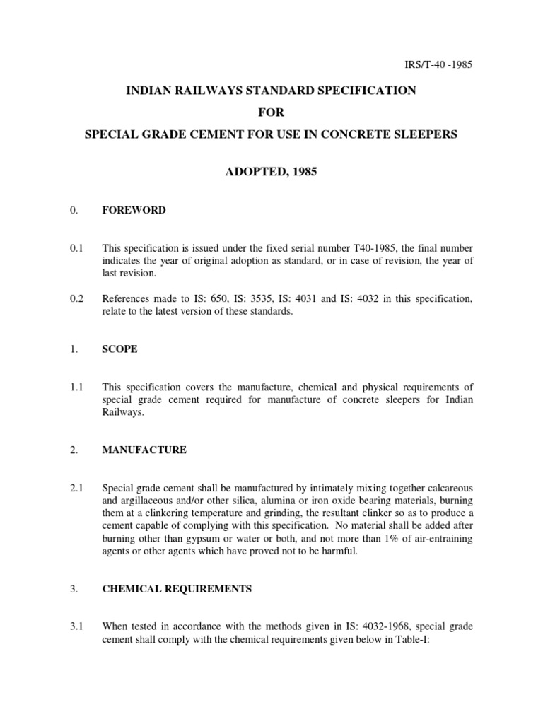 Indian Railway Specification | PDF