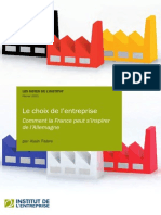 Le Choix de L'entreprise. Comment La France Peut S'inspirer de L'allemagne