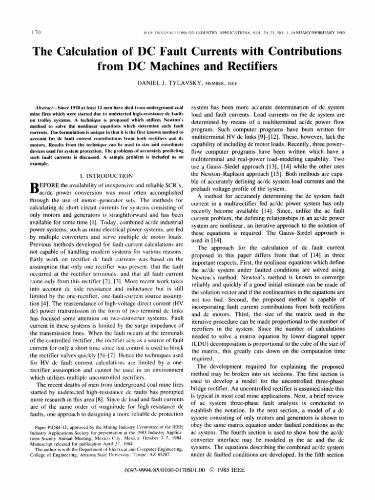 The Calculation of DC Fault Currents With Contributions From DC