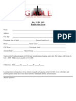 GAME Registration Form