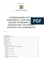 Mining Licenses Review - Interim Report