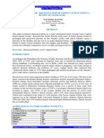 Obstructed Labour The Main Cause of Vesico Vaginal Fistula - Review of Literature