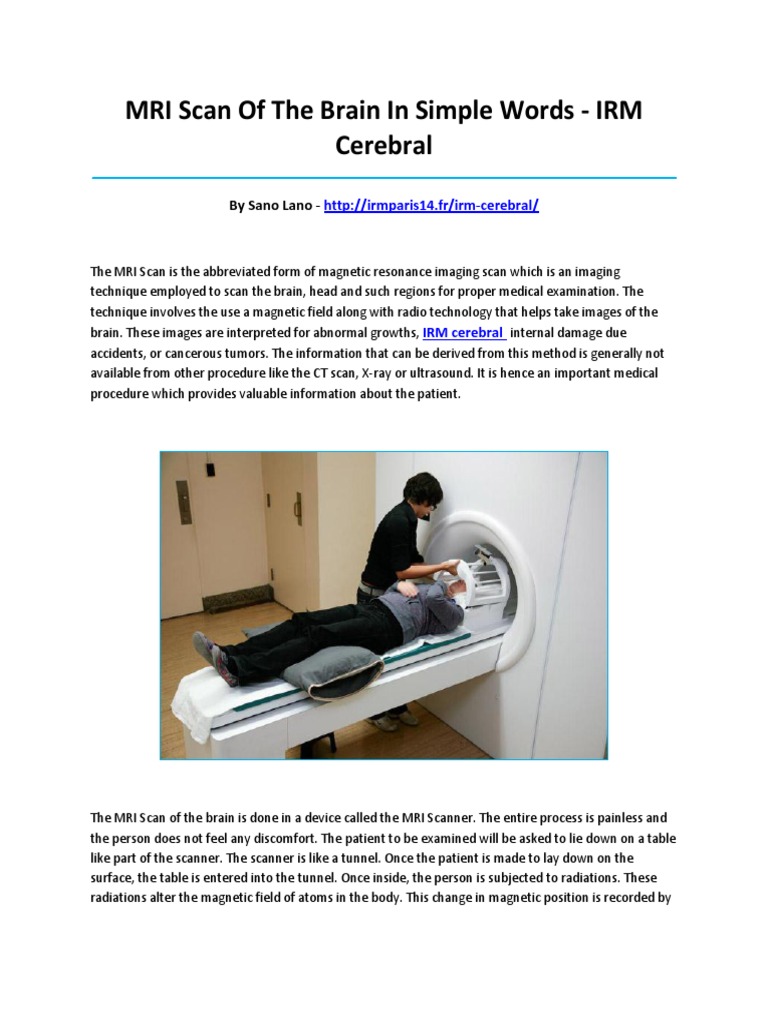 IRM Cerebral | PDF | Magnetic Resonance Imaging | Medical Imaging