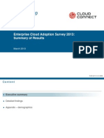 2013 Enterprise Cloud Adoption Survey