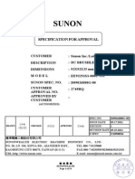 Sunon: Specification For Approval