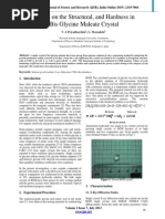 Studies on the Structural, and Hardness in  Bis Glycine Maleate Crystal
