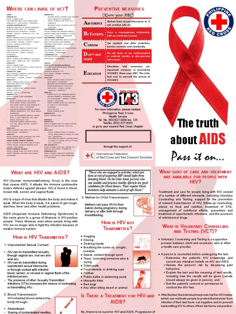 Hiv Brochure English Updated 9 25 Pdf Hivaids Sexually Transmitted Infection