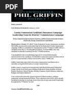 Download Griffin Announces Campaign Leadership Team  by Griffin Strategies LLC SN173369272 doc pdf