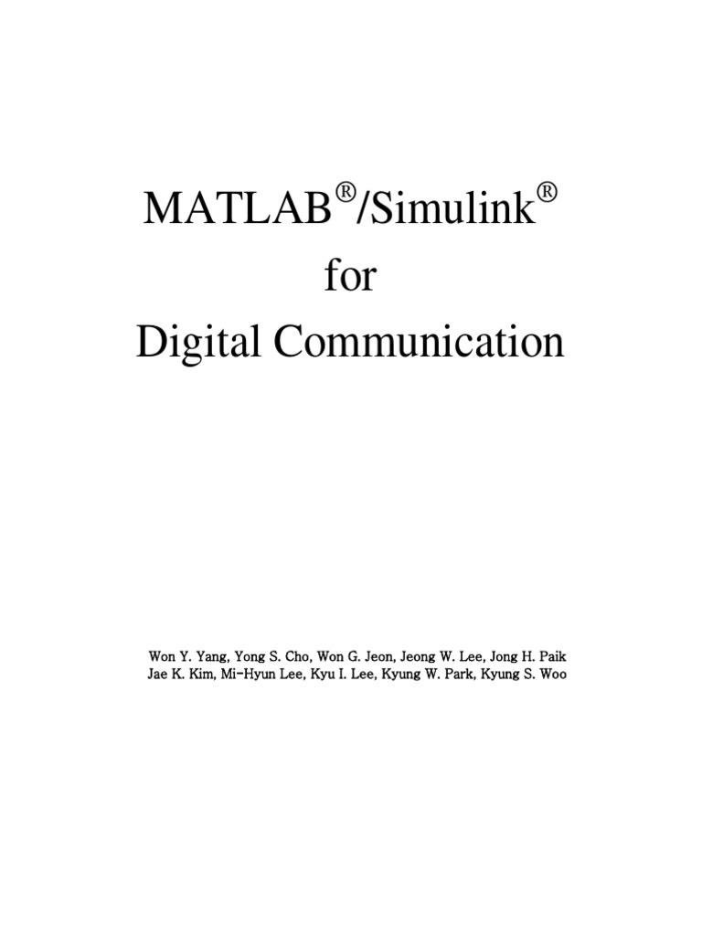 MATLAB Simulink For Digital Communication | PDF | Modulation | Forward ...