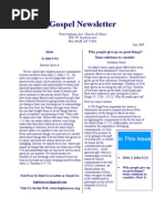 gospel newsletter july 2009