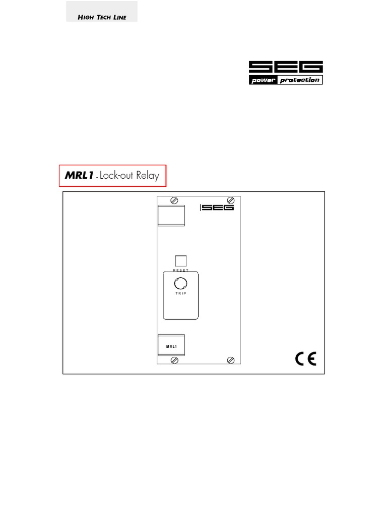 Lock Out Relay PDF | PDF | Relay | Switch