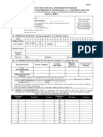 Admission Form Engineering UCET 2013