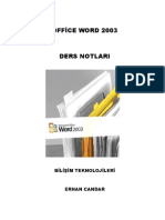 Office Word 2003 Ders Notları