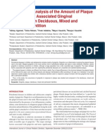 Comparative Analysis of The Amount of Plaque Formation and Associated Gingival Inflammation in Deciduous, Mixed and Permanent Dentition