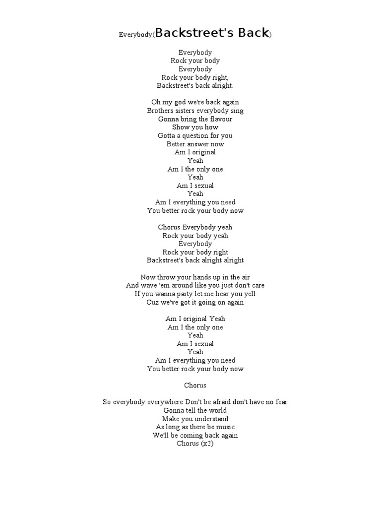12 Backstreet S Back scribd