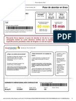 Pase de abordar en línea