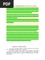 Diferencias y Semejanzas Entre El Popol Vuh y La Biblia