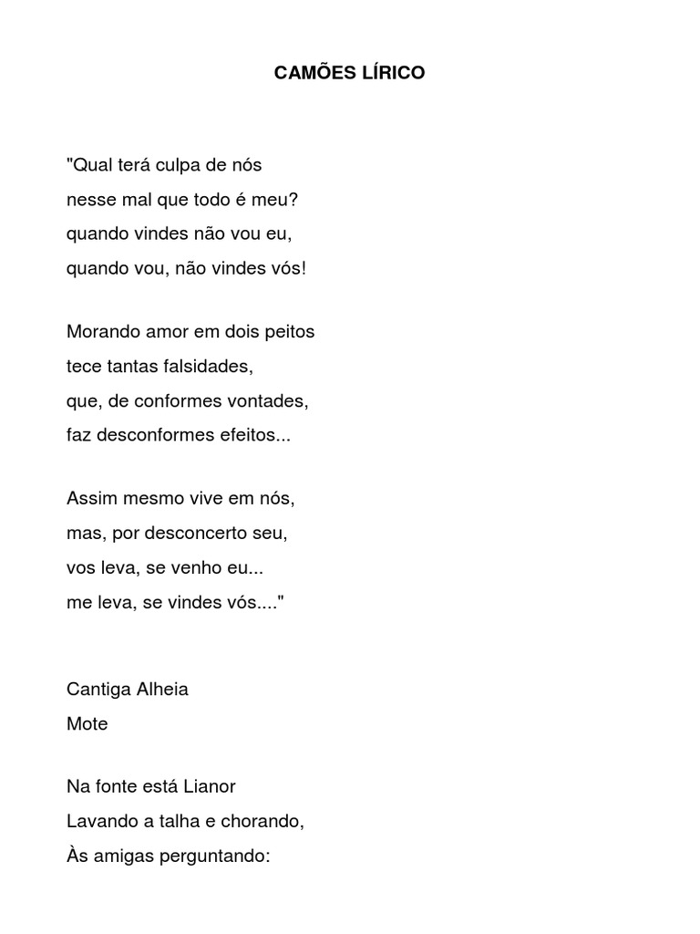 BlogAlizar Poesias: Amor (Luís de Camões)