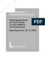 Bildungsstandards Physik Mittleren 