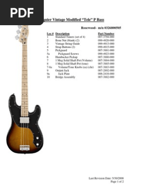 Vintage Modified P Bass TB
