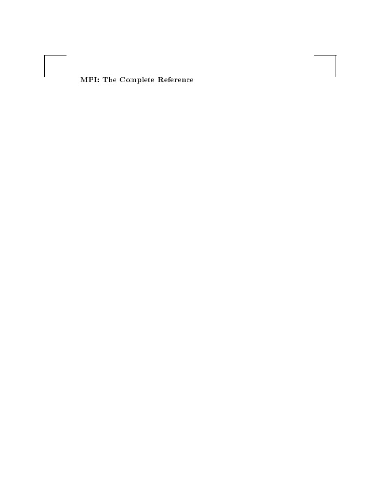 Mpi Complete Reference | PDF