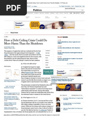 How A Debt Ceiling Crisis Could Do More Harm Than The