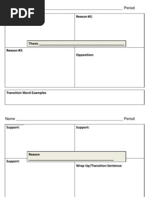 4 square writing templates