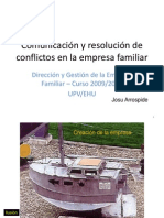 Comunicacion y Resolucion de Conflictos en La Empresa Fliar