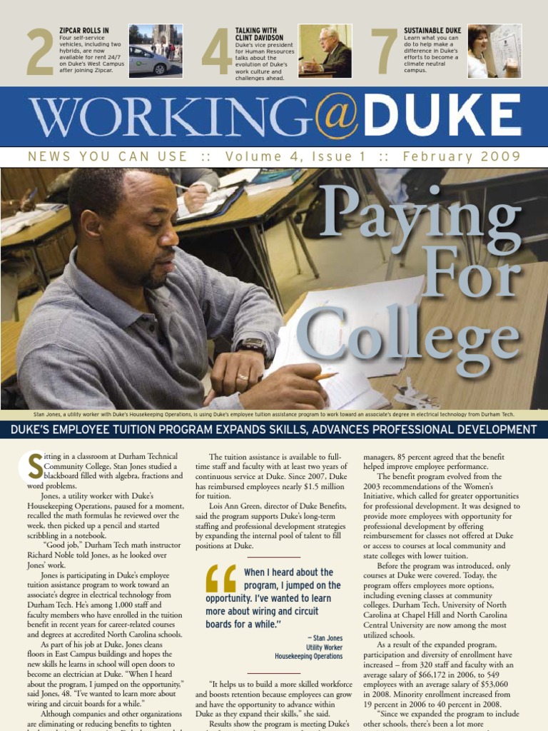 Working@Duke - February, 2009 | PDF | Duke University | Employment