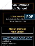 Marian Catholic High School: "Zone Blocking"