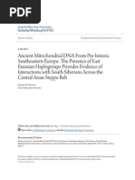 Download Ancient Mitochondrial DNA From Pre-Historic Southeastern Europe by Mercurio157 SN173497898 doc pdf