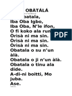 Oríkì Obàtálá