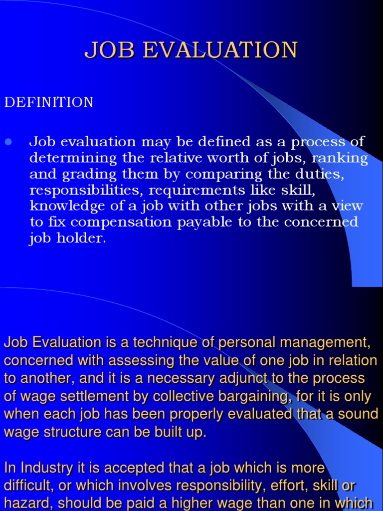EVALUATION IN JOB MEANING visual data 2
