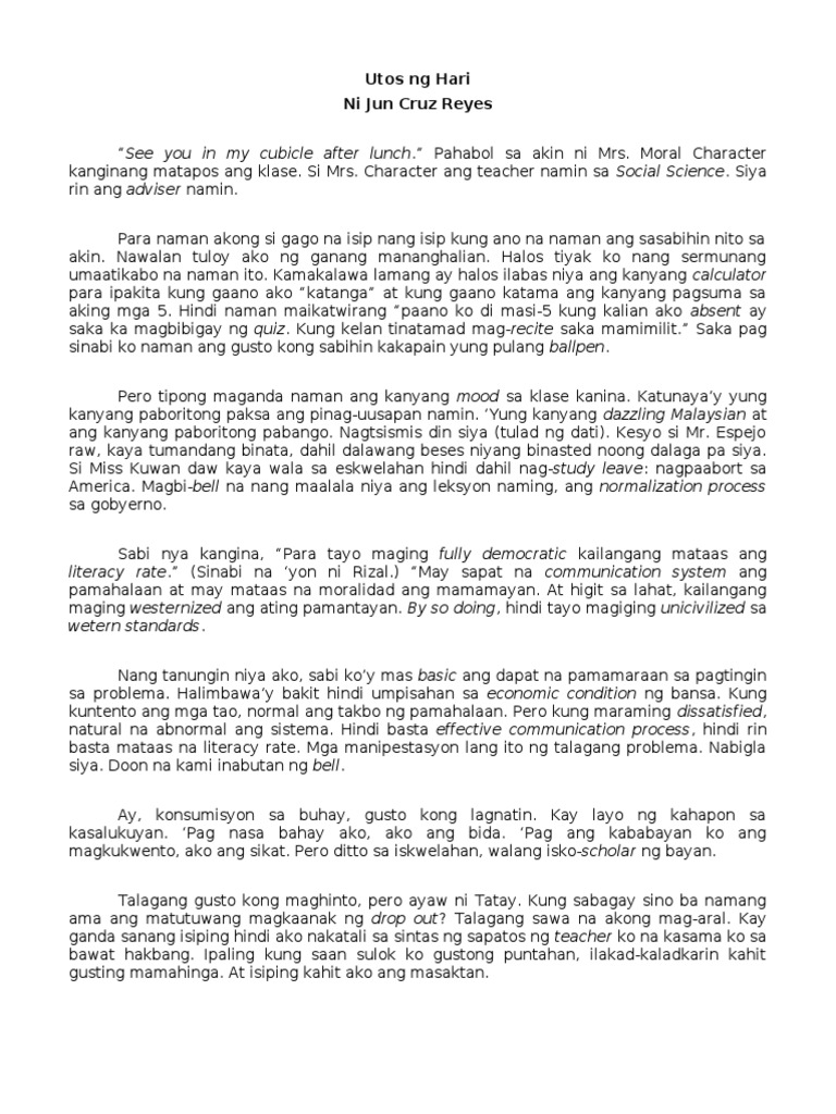 Buod ng utos ng hari brainly picture