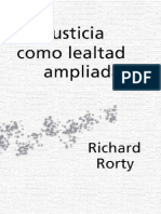 Rorty La Justicia Como Lealtad Ampliada