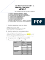 Leiter R Esquema de Correccion de Algunos Aspectos