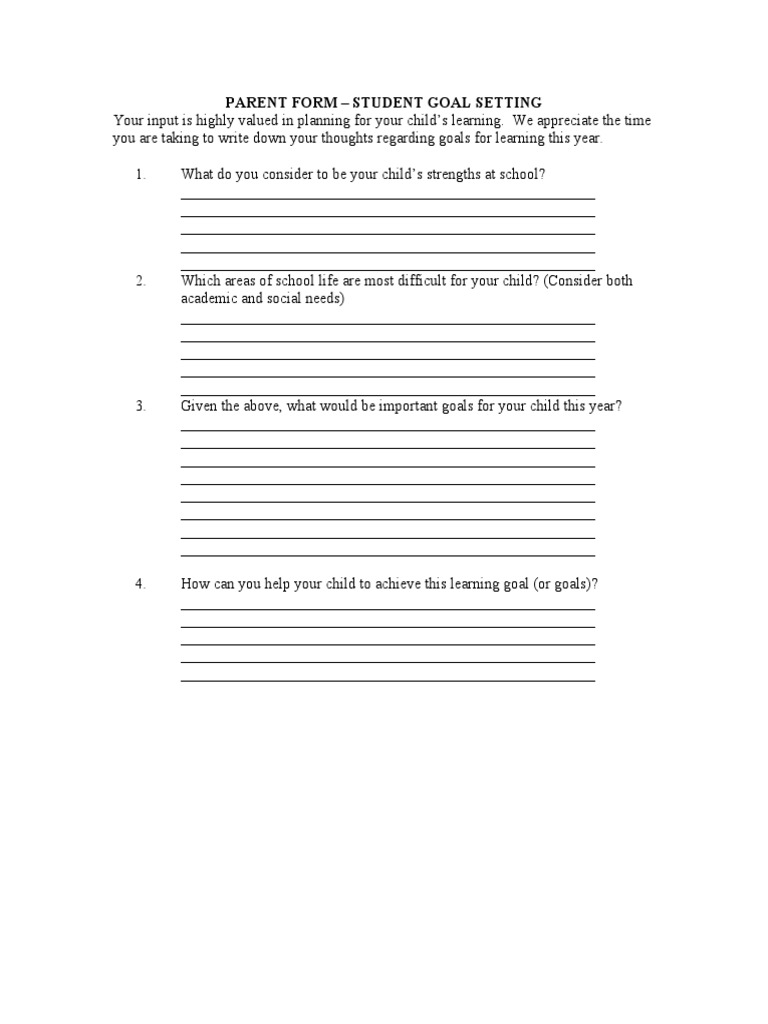 Conference Planning-Parent Form | PDF
