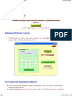 Find Determinant - High School Mathematics Software