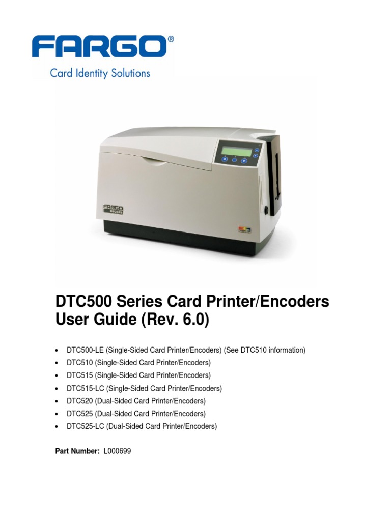 DTC500 Series L000699 UserGuide (Rev.6.0 032906) | PDF | Printer ...