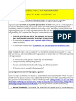 General Format - Position Paper