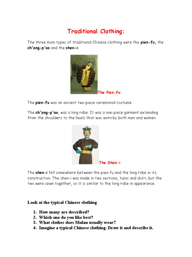 Traditional Clothing | PDF