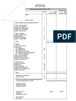 Company Name Balance Sheet As at March 31st, 2013