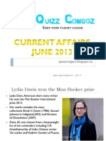 Quizz Congoz Current Affairs June 2013