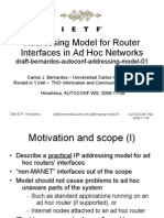Addressing Model For Router Interfaces in Ad Hoc Networks