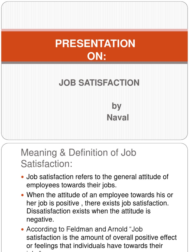 job satisfaction case study ppt