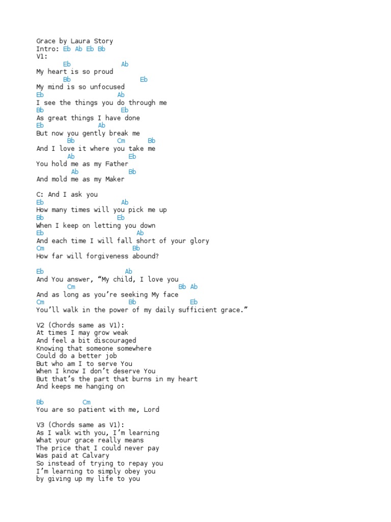 Grace Guitar Chords and Lyrics