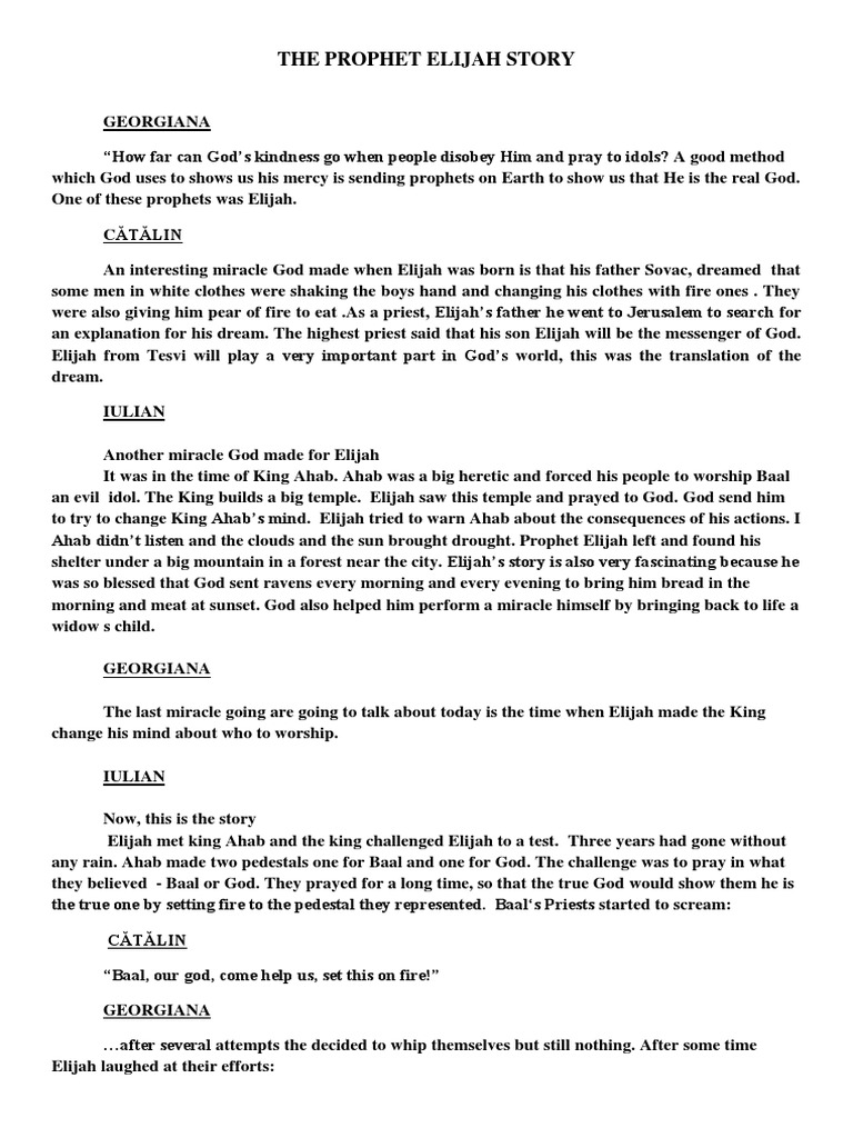 Elijah's Miracles and Prophetic Challenge | PDF | Elijah | Religious ...