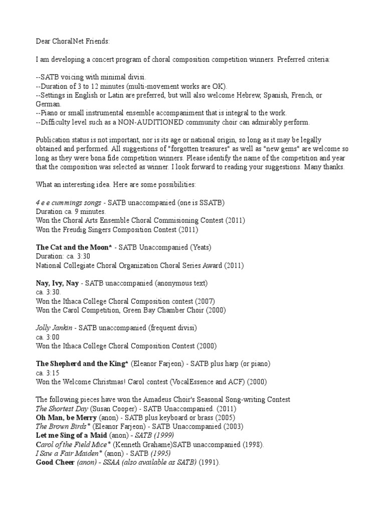 Docs May 2 Choir Sheet Music